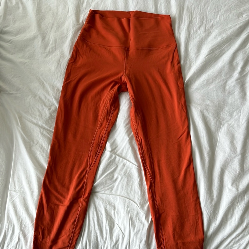 25” Lululemon Align legging in color Canyon Orange